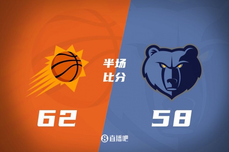  半場-太陽62-58領先灰熊 KD14分6板 比爾11分7助 莫蘭特6分